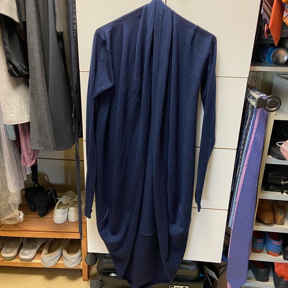 Alice and Olivia Draped Wool Blend Circle Cardigan - Picture 3 of 6